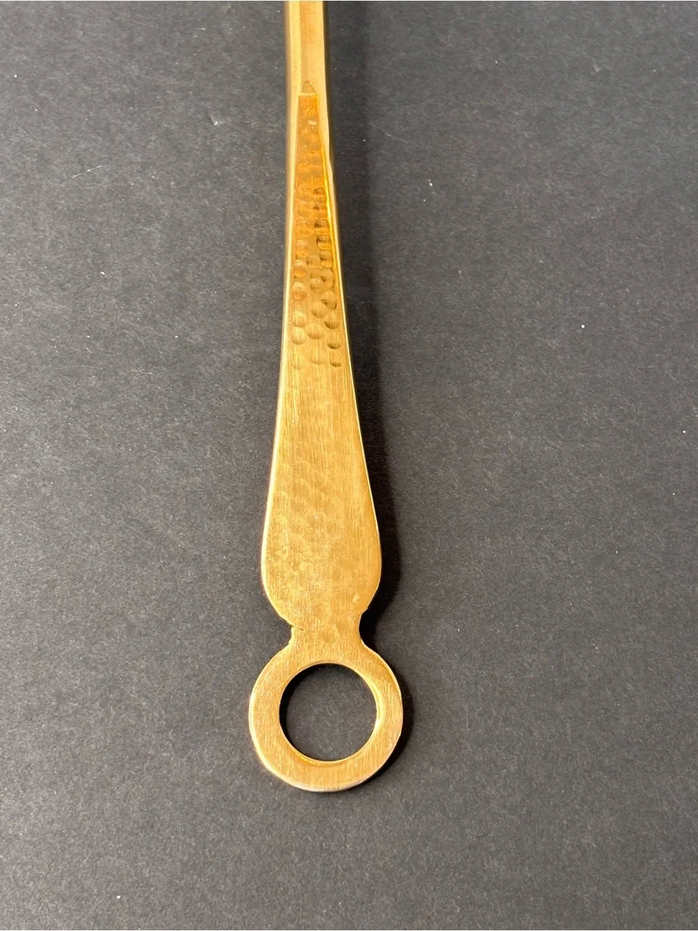 Gold Stainless Steel Kitchen Utensil Spatula With Open Hook For Hanging 14.75”